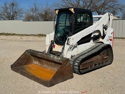 2018 Bobcat T740 Skid Steer Track Loader Crawler Aux Hyd Cab Bucket bidadoo