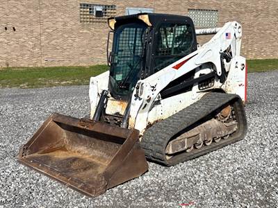 2018 Bobcat T740 Skid Steer Track Loader Crawler Aux Hyd Cab Bucket bidadoo