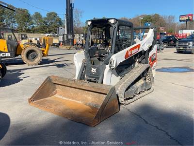 2023 Bobcat T76 Skid Steer Track Loader Crawler Bucket Aux Hydraulics bidadoo