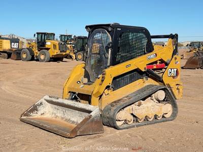 2023 Caterpillar 259D3 Skid Steer Track Loader A/C Cab Crawler Aux hyd bidadoo