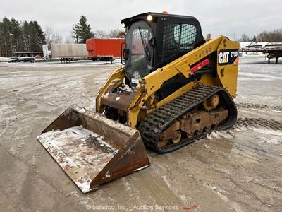 2015 Caterpillar 279D Skid Steer Crawler Track Loader Cab A/C Aux Hyd QC bidadoo