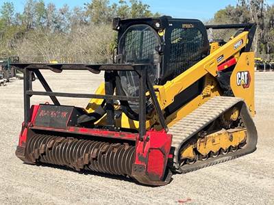 2023 Caterpillar 299D3 Skid Steer Track Loader A/C High Flow Mulcher bidadoo