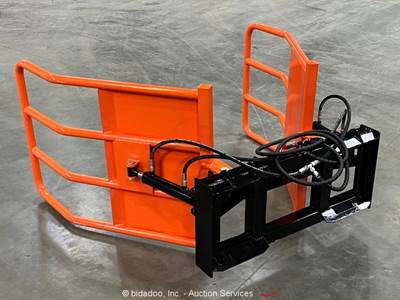 GIYI CL100 Hay Bale Hugger Grapple Hydraulic Skid Steer Attachment bidadoo -New