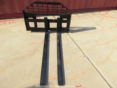 GIYI GY-DHC 60" x 3" Adjustable Pallet Forks Skid Steer Attachment bidadoo -New