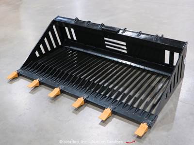 GIYI GY-RB66C 66" Skeleton Rock Bucket Skid Steer Loader Attachment bidadoo -New