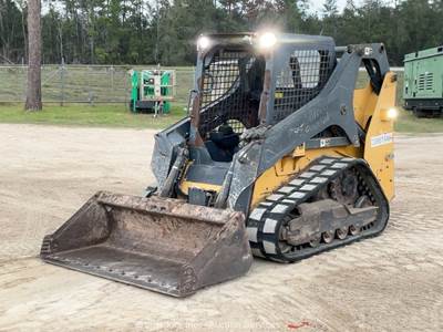 2017 John Deere 317G Skid Steer Track Loader Crawler Aux Hyd Bucket Q/C bidadoo