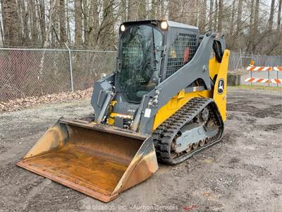 2022 John Deere 317G Skid Steer Track Loader Cab Crawler Aux Hyd Yanmar bidadoo