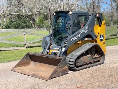 2023 John Deere 317G Skid Steer Track Loader Crawler A/C Cab Aux Hyd Q/C bidadoo