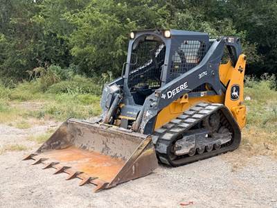 2020 John Deere 317G Skid Steer Crawler Track Loader Dozer Aux Hyd Q/C bidadoo