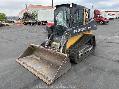 2019 John Deere 325G Skid Steer Track Loader Cab Crawler Aux Hyd bidadoo