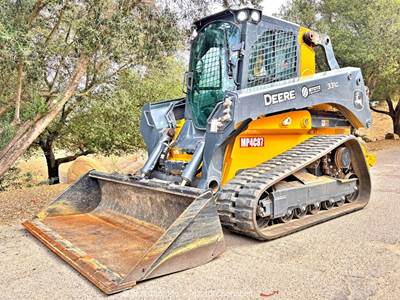2023 John Deere 331G Skid Steer Track Loader Crawler A/C Cab Aux Hyd bidadoo