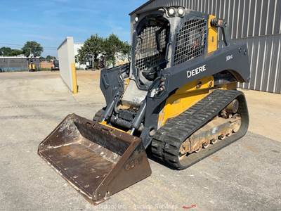 2020 John Deere 331G Skid Steer Track Loader Crawler Cab Aux Hyd Bucket bidadoo