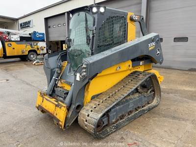 2019 John Deere 333G Skid Steer Crawler Track Loader Cab A/C Q/C Aux Hyd bidadoo