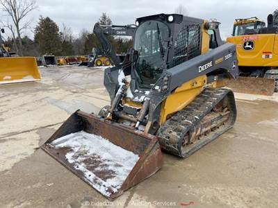 2018 John Deere 333G Skid Steer Track Loader Cab Crawler Bucket Aux Hyd bidadoo