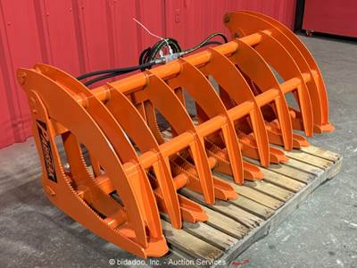 Pabreak 65" Brush Root Rake Grapple Hyd Skid Steer Attachment bidadoo -New