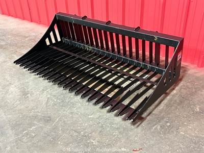 2026 Pabreak RB130 72" Skeleton Rock Bucket Skid Steer Loader bidadoo -New