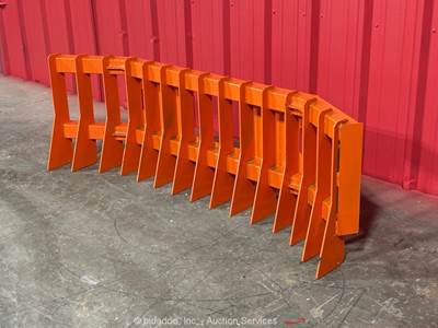 2026 Pabreak RT140 72" Skid Steer Root Debris Rake Attachment bidadoo -New