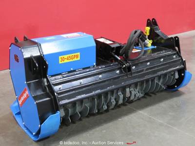 Raytree RMDM72PRO 72" Drum Mulcher Hydraulic Skid Steer Attachment bidadoo -New