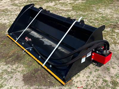Raytree RMRB72 72" Power Rake Bucket Hyd Skid Steer Attachment bidadoo -New