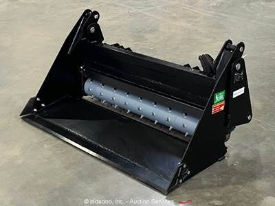 Raytree RPRB72 72" Power Rake 6-in-1 Bucket Skid Steer Attachment bidadoo -New