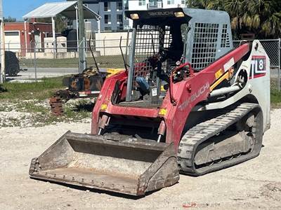 2018 Takeuchi TL8 Skid Steer Track Loader Crawler Aux Hyd Bucket Kubota bidadoo