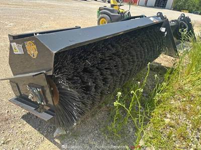 2023 Wolverine PAB1172W Skid Steer Broom Attachment Sweeper bidadoo -New