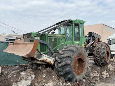 2014 John Deere 648H Forestry Log Grapple Skidder Winch Cab A/C bidadoo -Repair