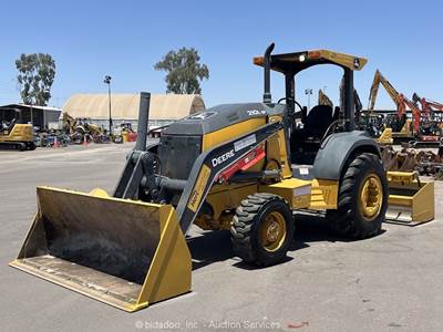 2020 John Deere 210L EP 4WD Skip Loader Bucket Scraper Tractor Ripper bidadoo