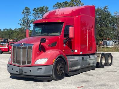 2016 Peterbilt 579 T/A High Roof Sleeper Semi Truck Tractor A/T MX13 455 bidadoo