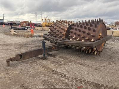 Custombuilt 10' Double-Drum Fillable Padfoot Towable Compactor bidadoo