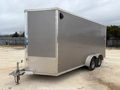 2023 Alcom Stealth 16' T/A Enclosed Aluminum LED Utility Cargo Trailer bidadoo