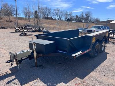 2017 Air-Tow UT14-7 14' T/A Drop Deck Equipment Trailer Hyd R/L bidadoo -Repair
