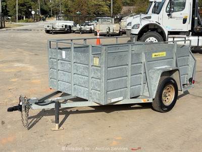 2018 Best 5X8US S/A 8' Utility Box Ramp Deck Equipment Cargo Trailer bidadoo