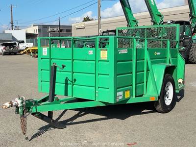 2019 Best 5X8US S/A 8' Utility Box Ramp Deck Equipment Cargo Trailer bidadoo