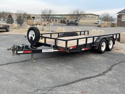 2007 Big Bubbas 16FTTA6101070 16' T/A Flatbed Utility Trailer Hauler bidadoo