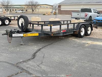 2007 Big Bubbas 16FTTA6101070 16' T/A Flatbed Utility Trailer Hauler bidadoo