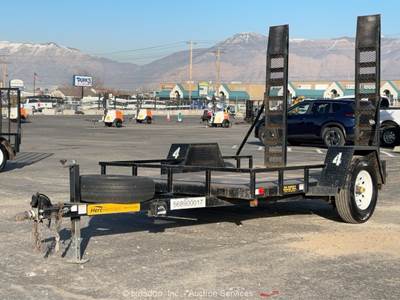 2020 Big Bubbas 6X10 10' S/A Metal Deck Flatbed Ramp Hauler Trailer bidadoo
