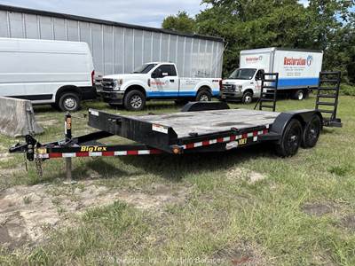 2025 Big Tex 10ET-18BK-KR 18' T/A Flatbed Equipment Utility Trailer bidadoo