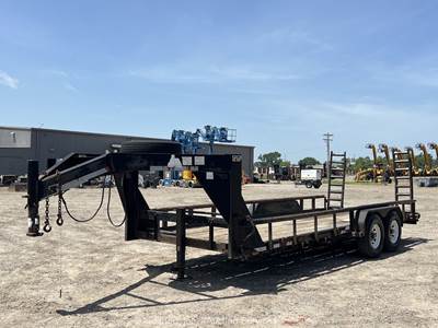 2007 Big Tex 12GP 20' T/A Gooseneck Trailer Hauler Wood Deck Ramps bidadoo