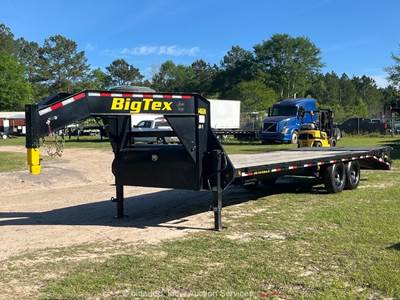 2026 Big Tex 14GN-25D5A-MRBK 25’ T/A Gooseneck Flatbed Equipment Trailer bidadoo