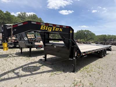2026 Big Tex 14GN-25D5A-MRBK 25’ T/A Gooseneck Flatbed Equipment Trailer bidadoo