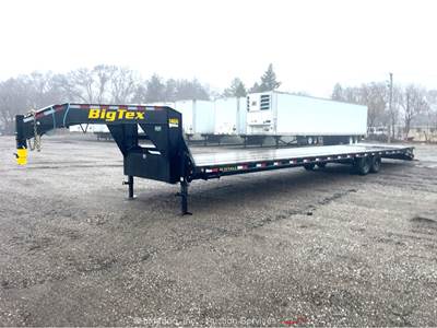 2026 Big Tex 14GN-40D5A 40' T/A Flatbed Gooseneck Stakebed Ramp Trailer bidadoo