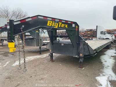 2025 Big Tex 22GN-40D5A-MRBK 40' T/A Gooseneck Flatbed Equipment Trailer bidadoo
