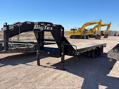 2019 Big Tex 25GN-20BK 20' Gooseneck T/A Flatbed Hotshot Utility Trailer bidadoo