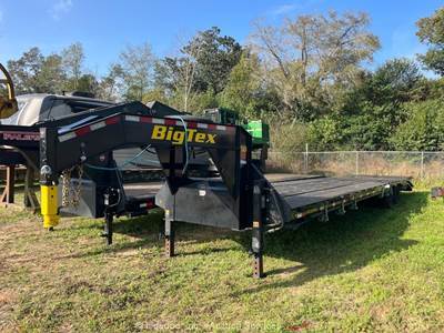 2025 Big Tex 25GN-40D5A 45’ T/A Gooseneck Flatbed Equipment Ramp Trailer bidadoo