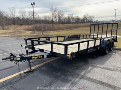 2022 Big Tex 70PI T/A 20' Flatbed Utility Cargo Equipment Ramp Trailer bidadoo