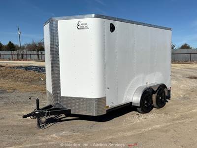 2025 Cargo Craft EV-7142 12' V-Nose Enclosed Utility Trailer Hauler T/A bidadoo