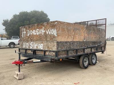 2016 Carson 14' Bumper Pull Equipment Utility Cargo Trailer T/A Gate bidadoo