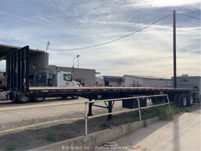 2012 Clark CFBT-2012 45' T/A Flatbed Equipment Hauler Semi Truck Trailer bidadoo