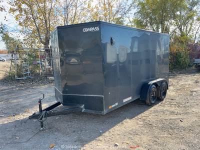 2024 Compass KC8414STSV-070 15' T/A Enclosed Cargo Equipment Trailer bidadoo